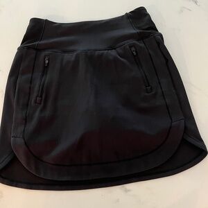 Athleta Fairway Golf Skort 18" XS Black 2 Zippered Pockets